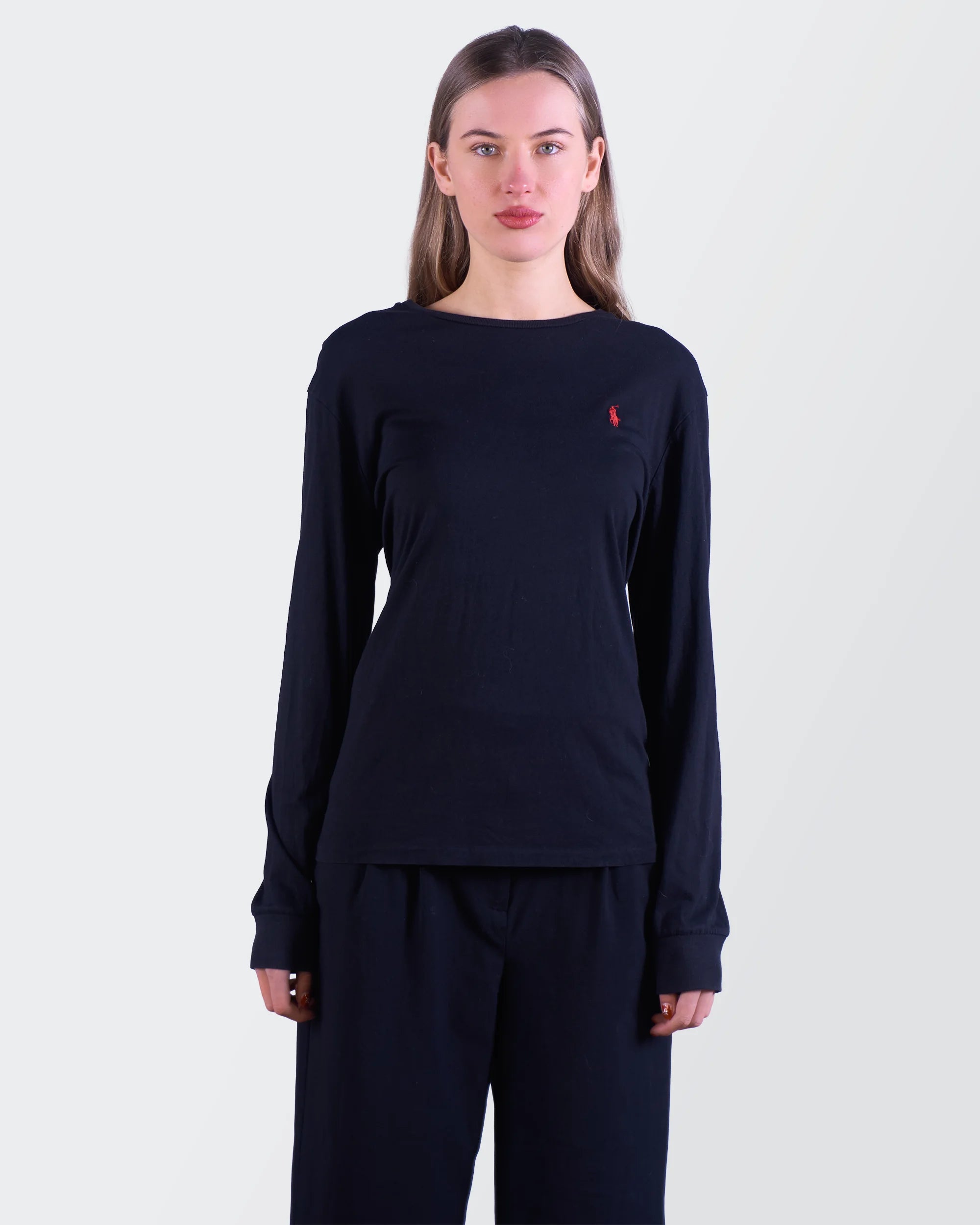 Polo Ralph Lauren Navy Cotton Long Sleeve T-shirt - M