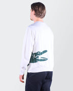 Lacoste White  Crewneck Sweater - M