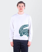 Lacoste White  Crewneck Sweater - M