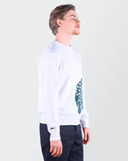 Lacoste White  Crewneck Sweater - M