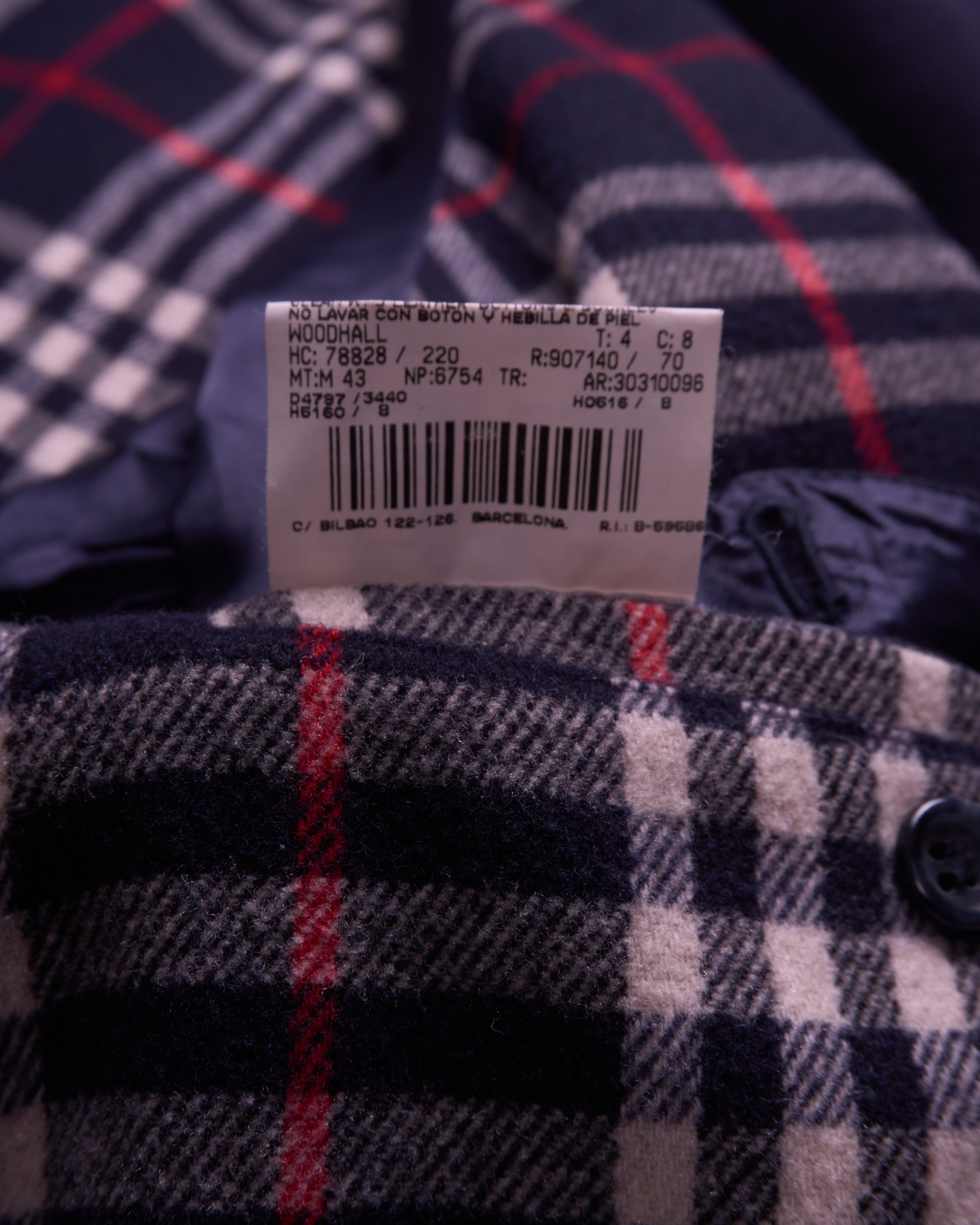 Burberry 1990's Navy Wool Car Coat - L