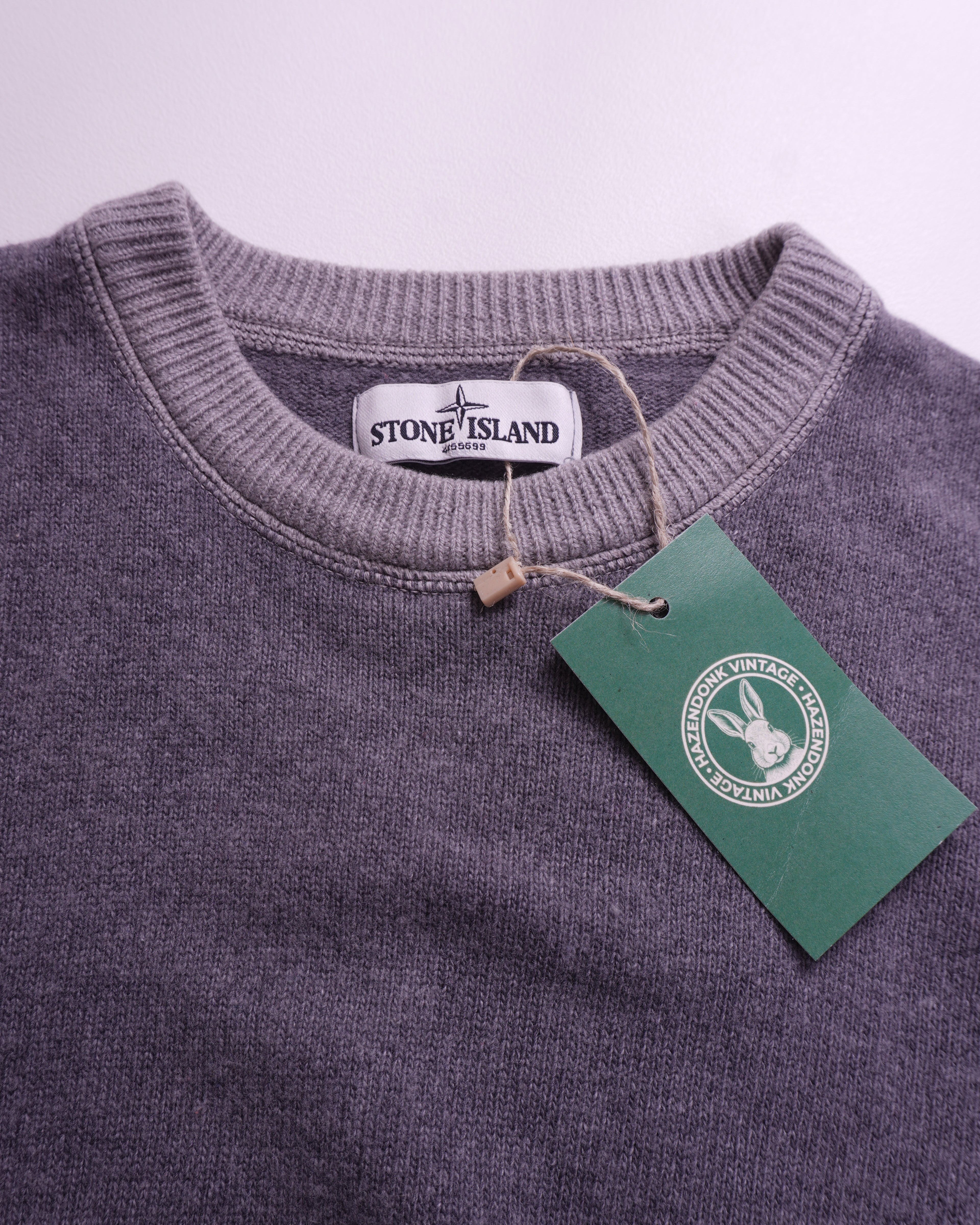 Stone Island Grey Wool Crewneck Sweater - S