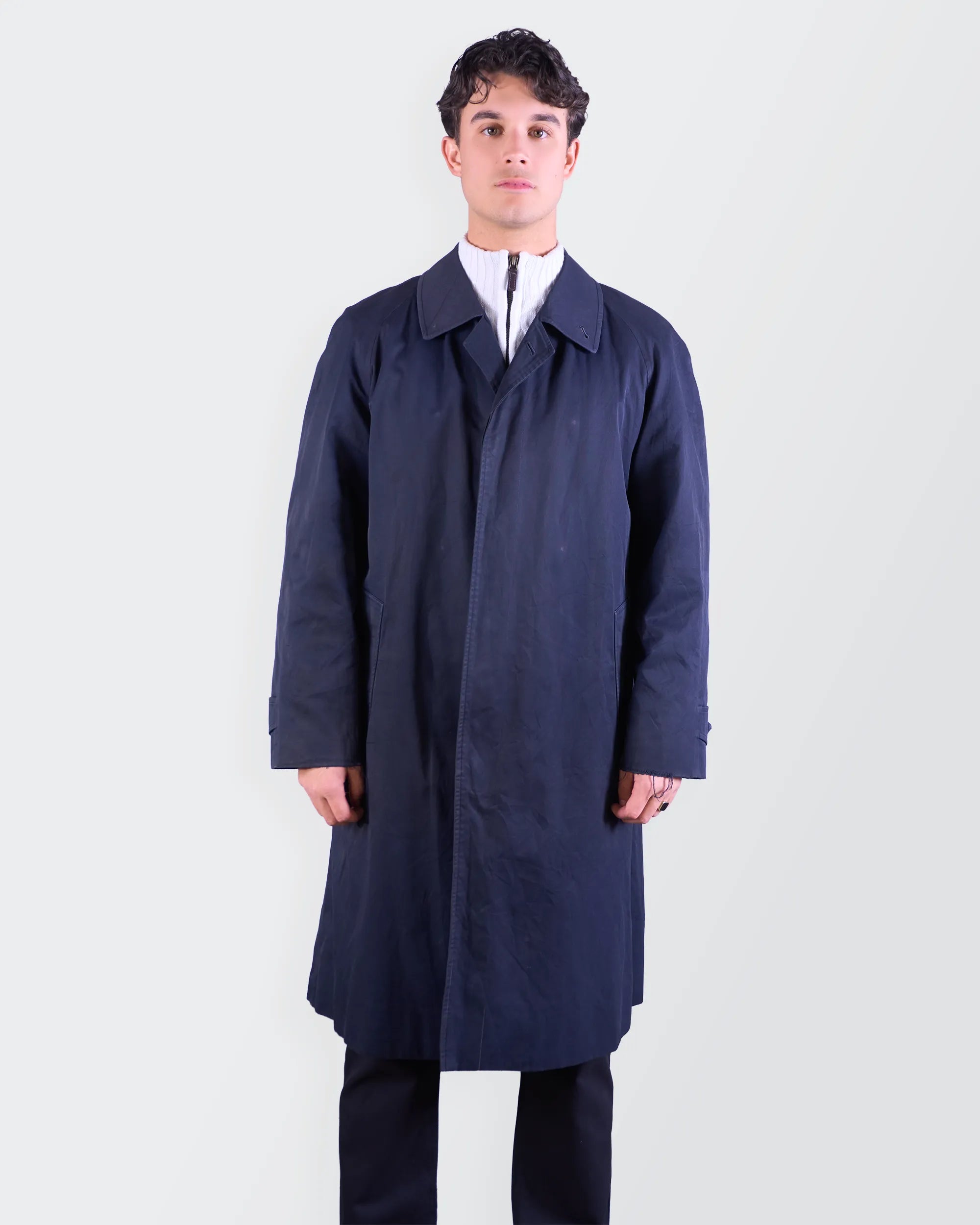 Burberry 1990's Navy  Overcoat - M