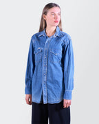 Carhartt Blue Denim Button-Up Shirt - S