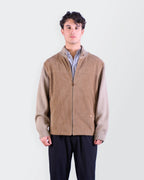 Burberry 2000's Beige Corduroy Zip Cardigan - L
