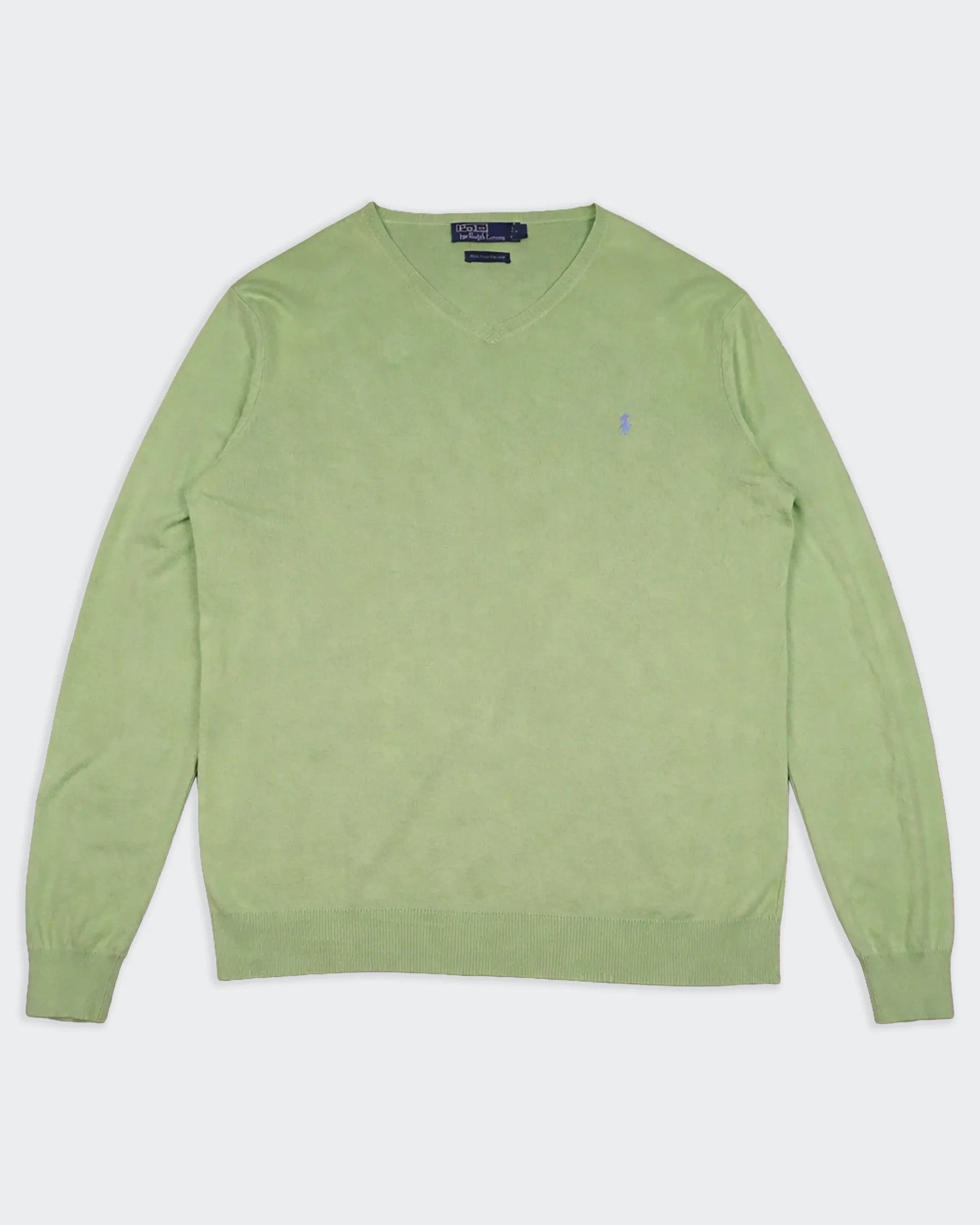 Ralph Lauren Green  V-neck Sweater - L
