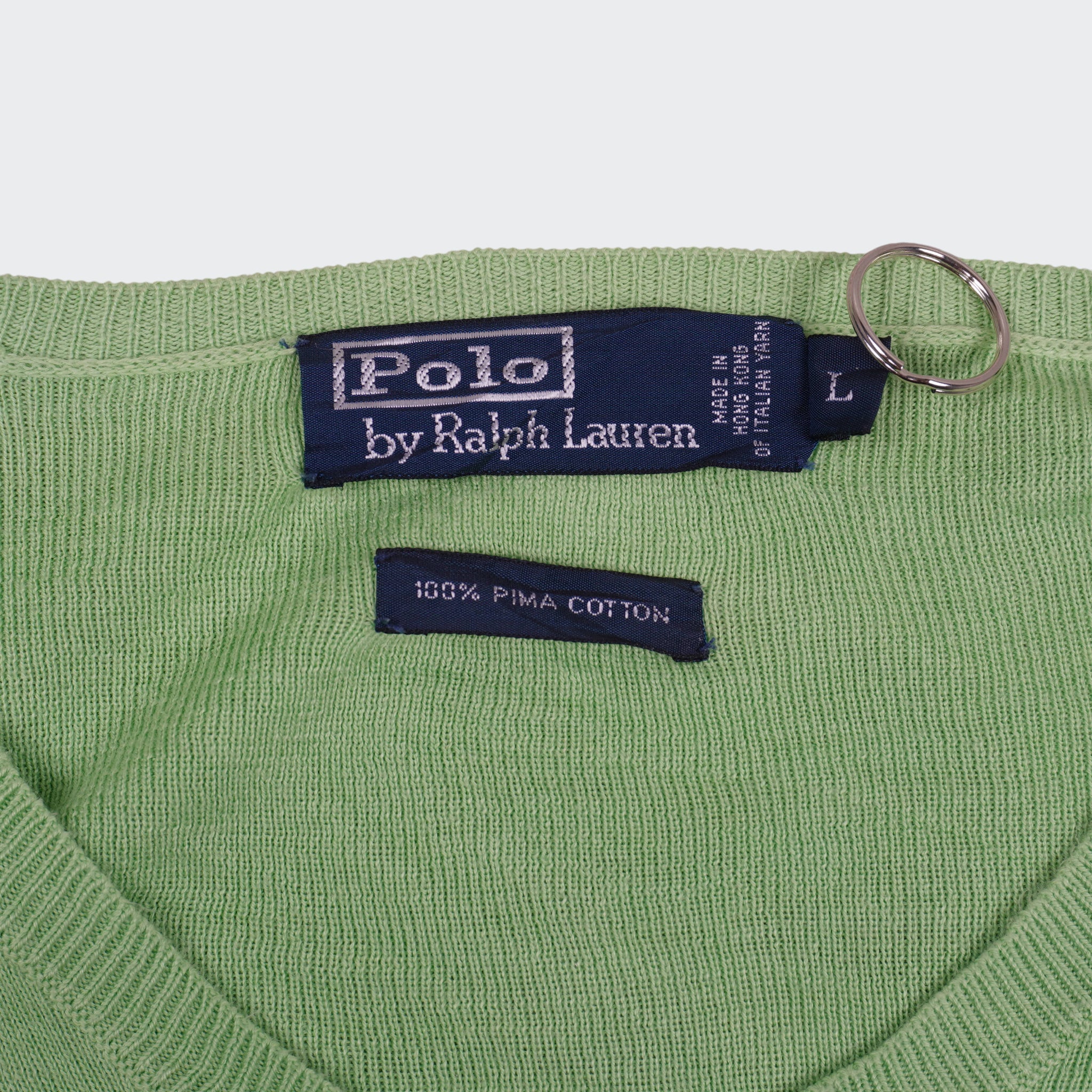 Ralph Lauren Green  V-neck Sweater - L