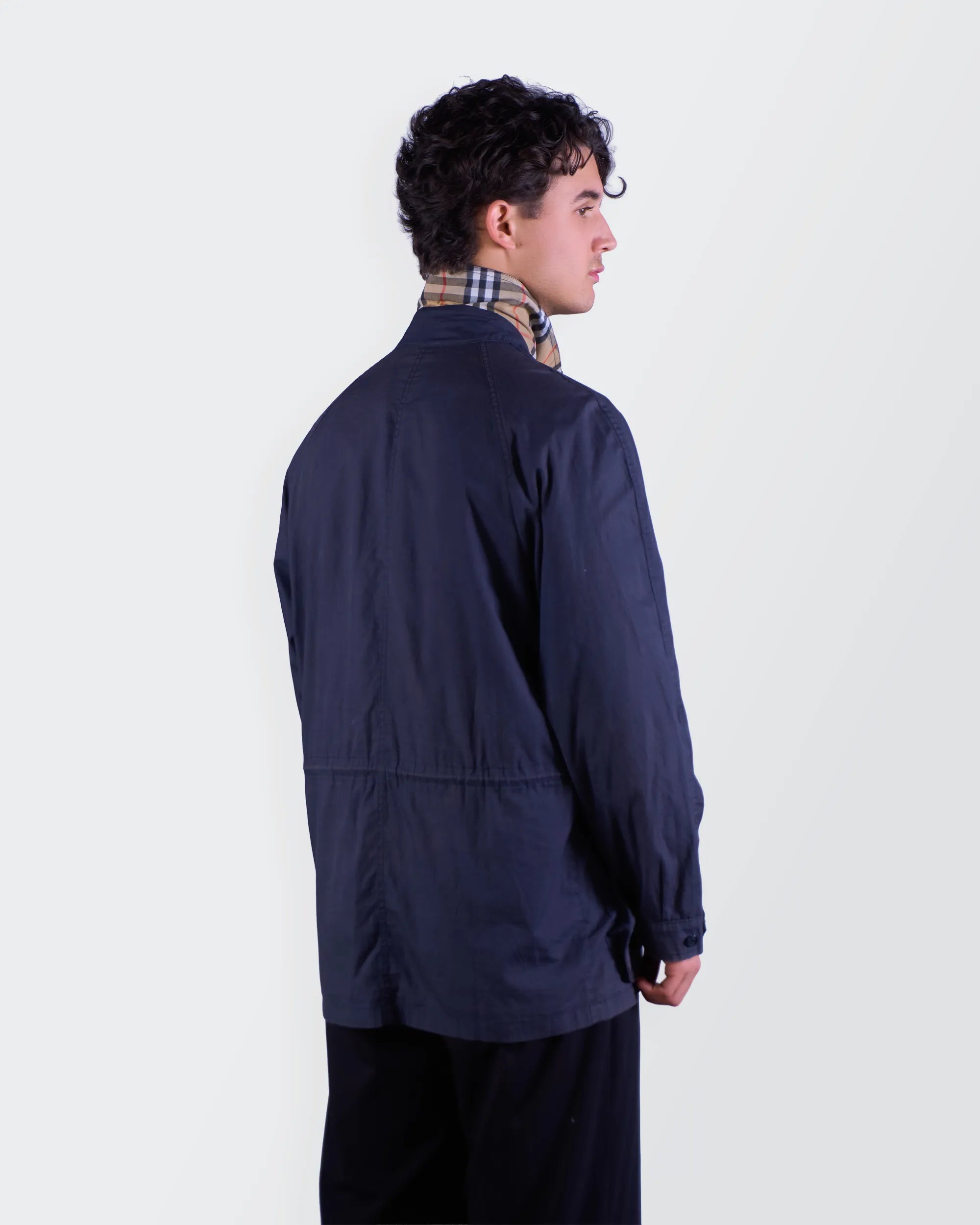 Burberry 1990's Navy Field Jacket - M