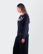 Puma Navy Cotton Crewneck Sweater - S