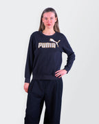 Puma Navy Cotton Crewneck Sweater - S