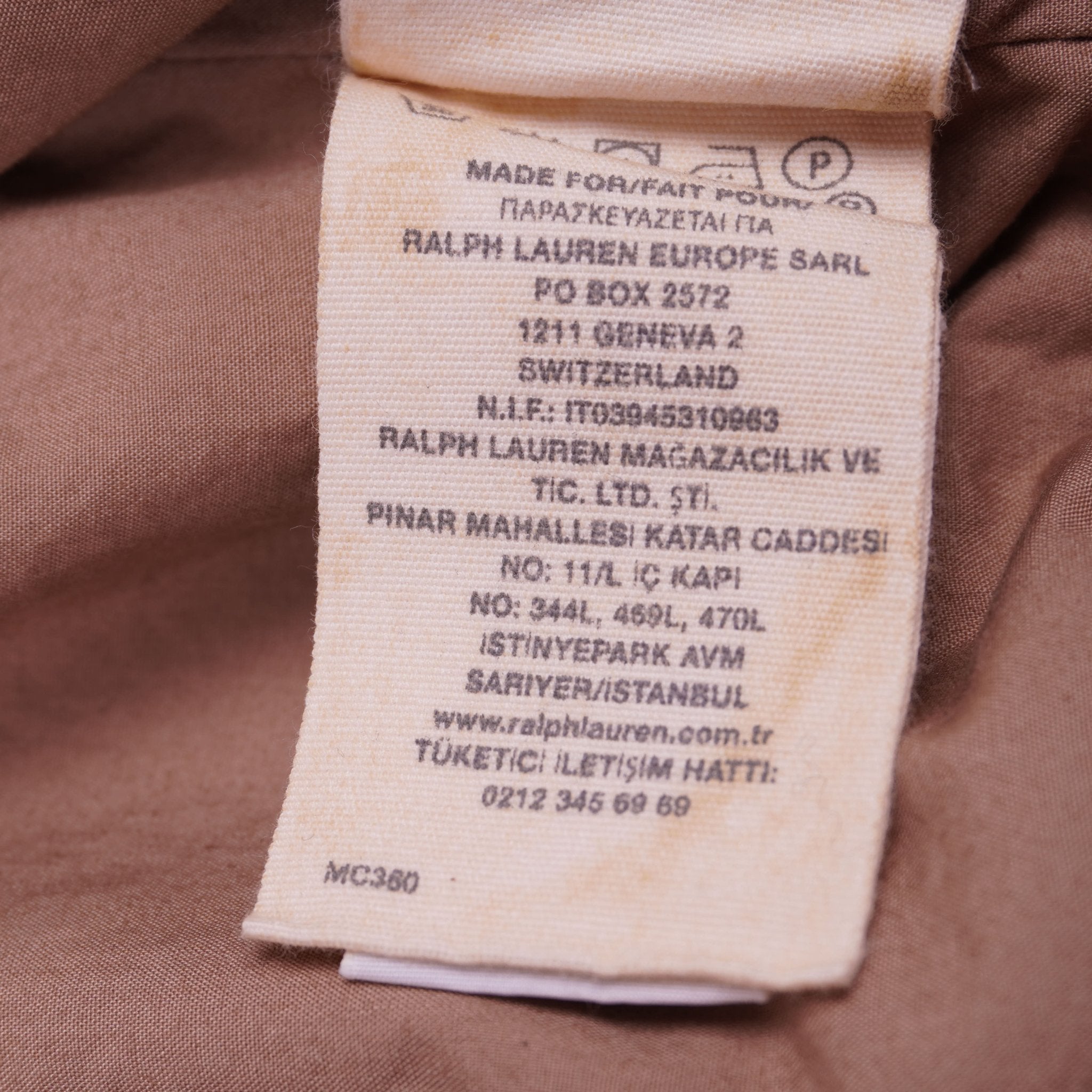 Ralph Lauren Beige Cotton Bomber Jacket - M