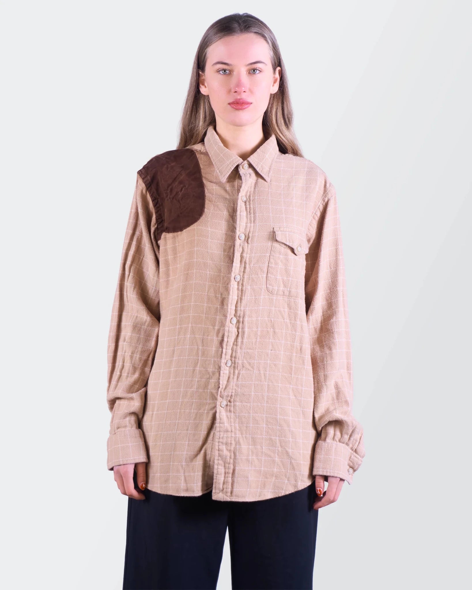 Ralph Lauren Beige Cotton Button - Up Shirt - L
