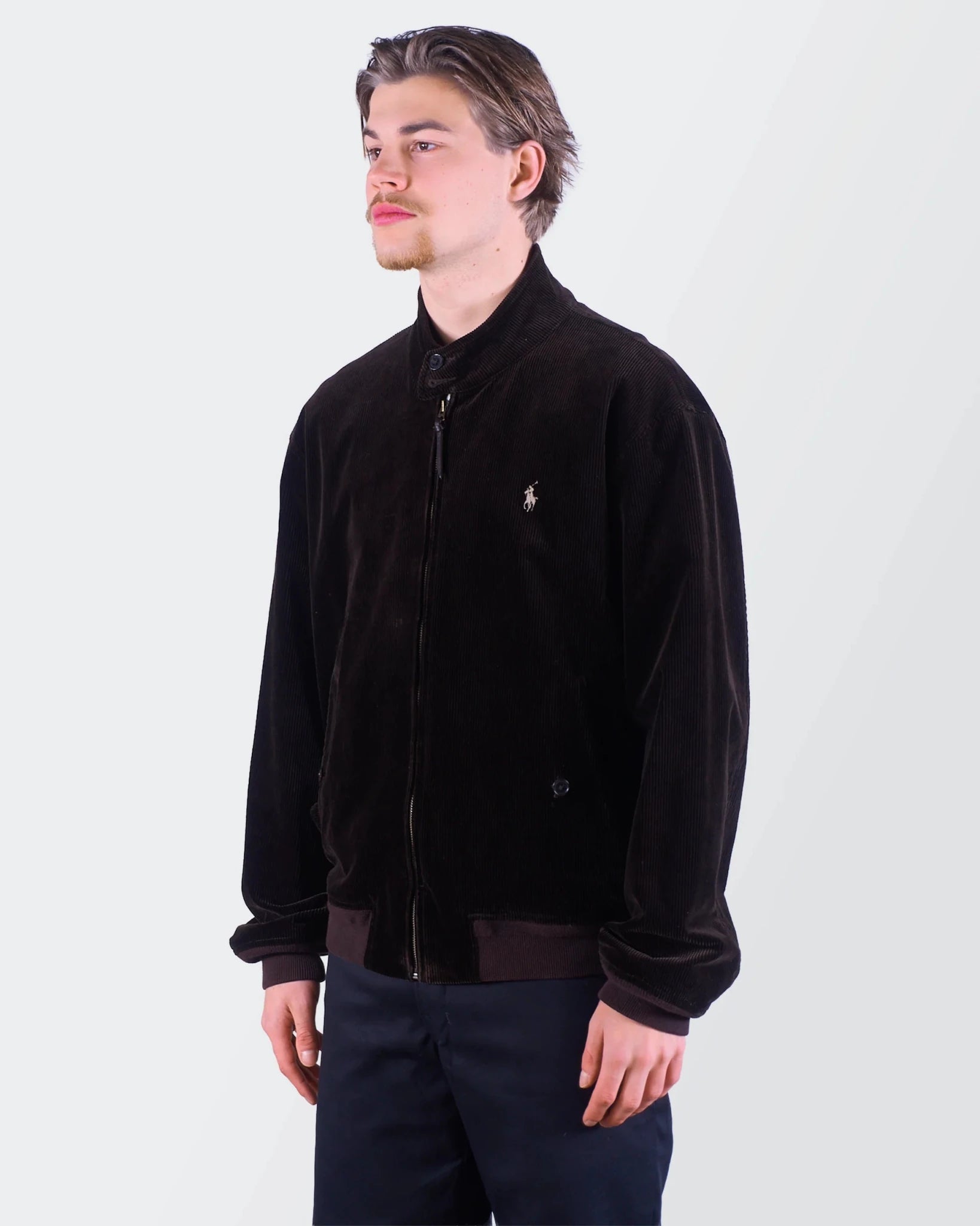 Ralph Lauren Black Corduroy Bomber Jacket - M
