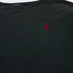 Ralph Lauren Black Cotton Crewneck Sweater - XL