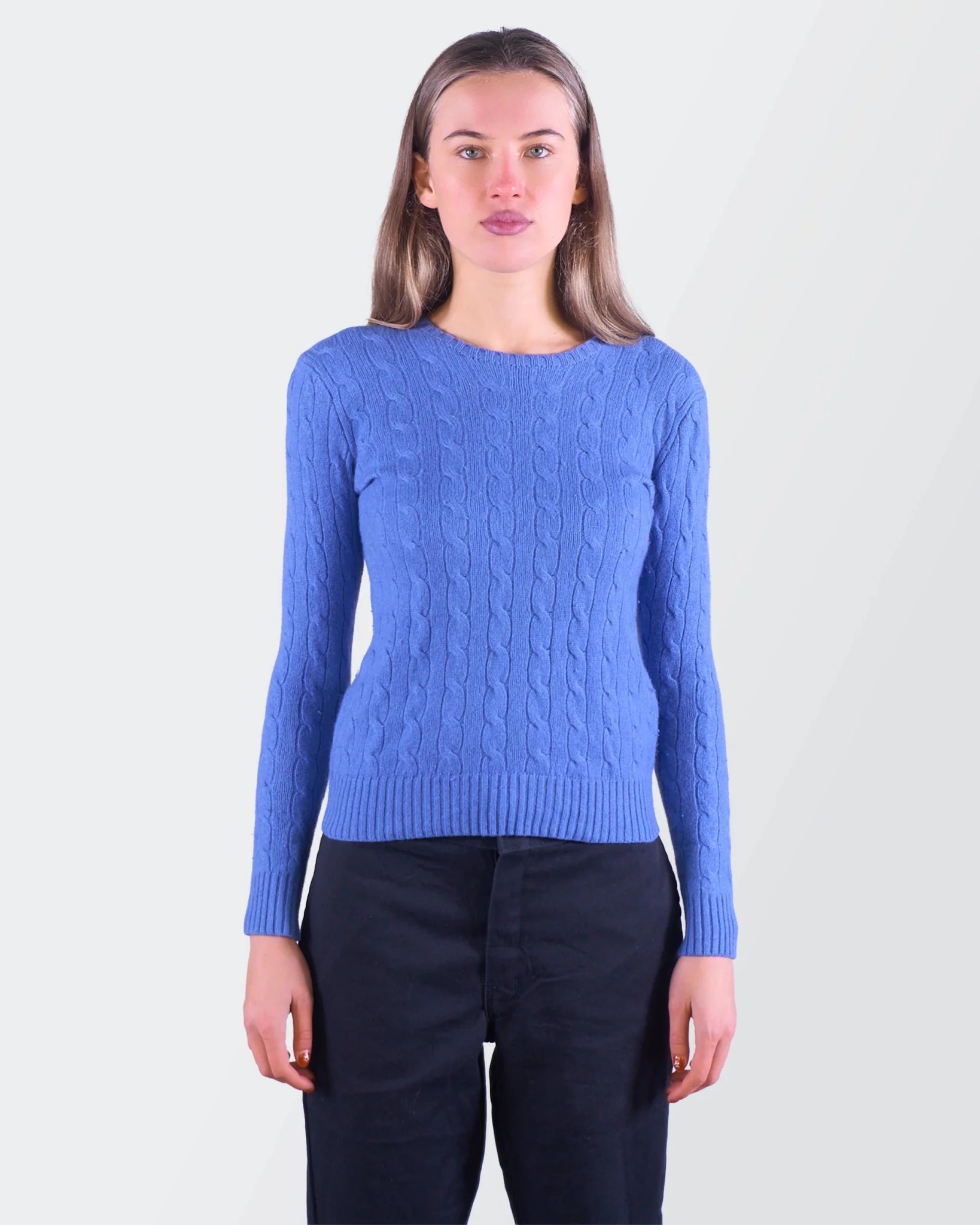 Ralph Lauren Blue Cable Knit - S