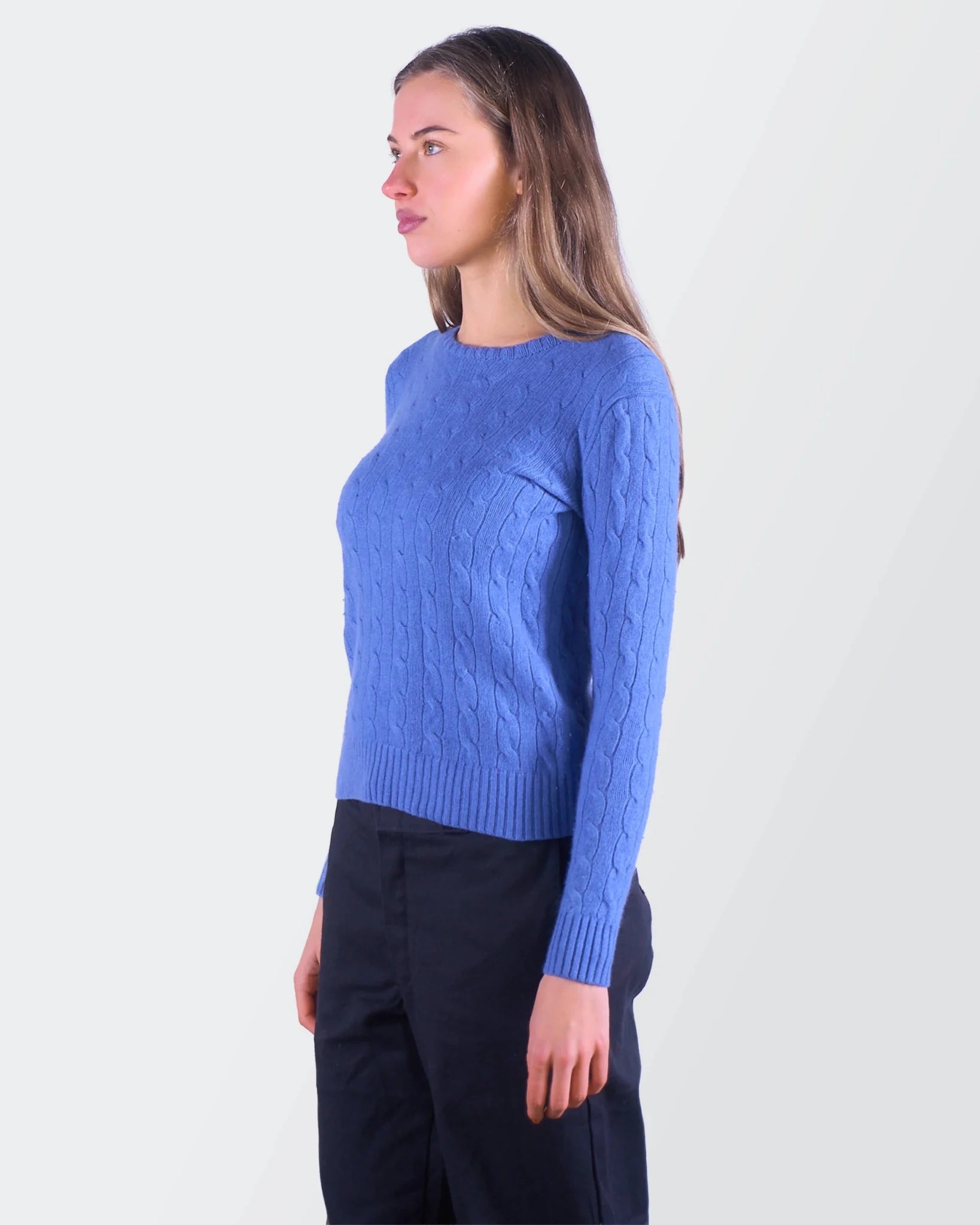 Ralph Lauren Blue Cable Knit - S