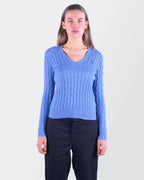 Ralph Lauren Blue Cable Knit S Cotton