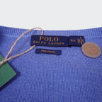 Ralph Lauren Blue Cotton V - neck Sweater - S