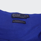 Ralph Lauren Blue Cotton V - neck Sweater - XL