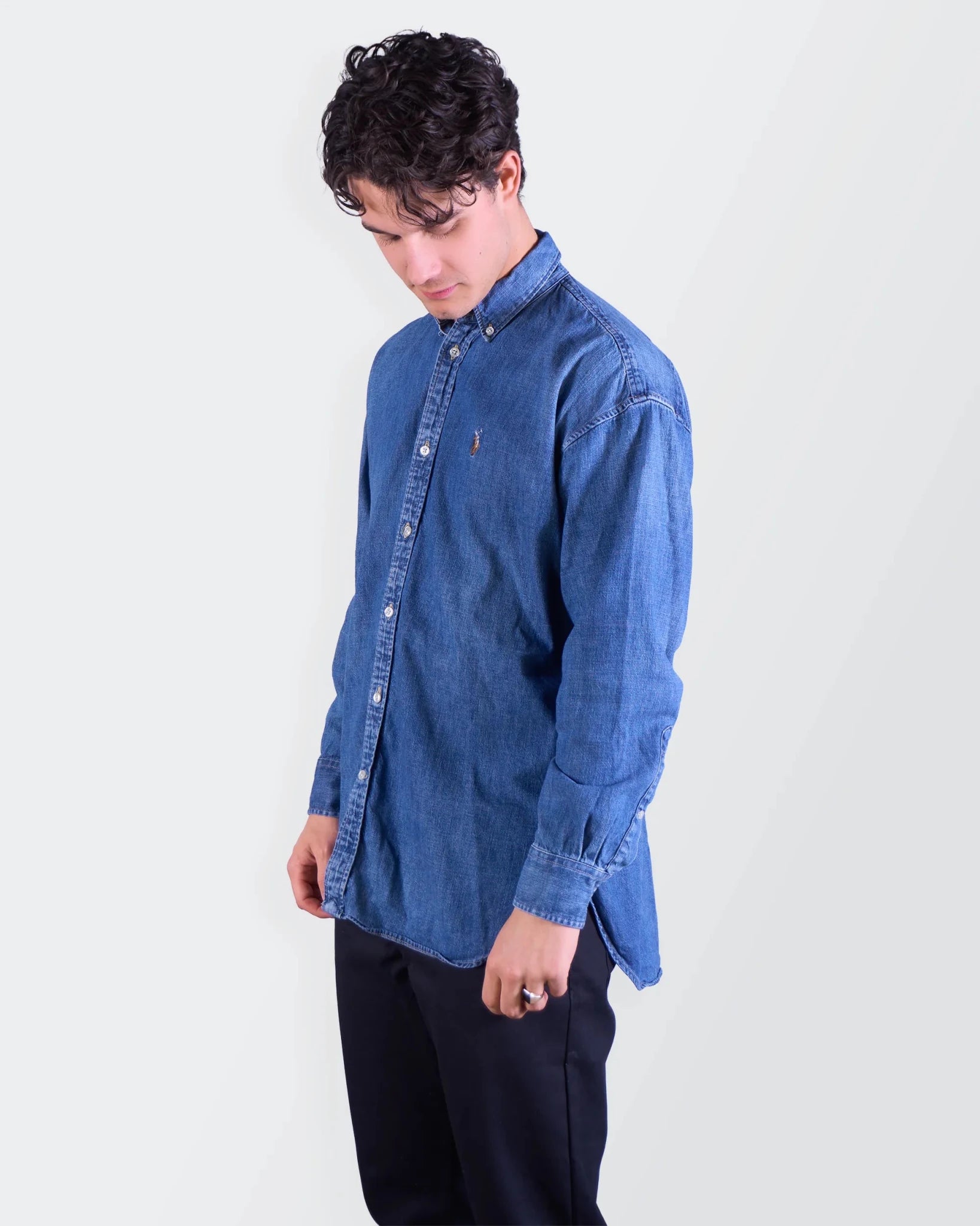 Ralph Lauren Blue Denim Button - Down Shirt - M
