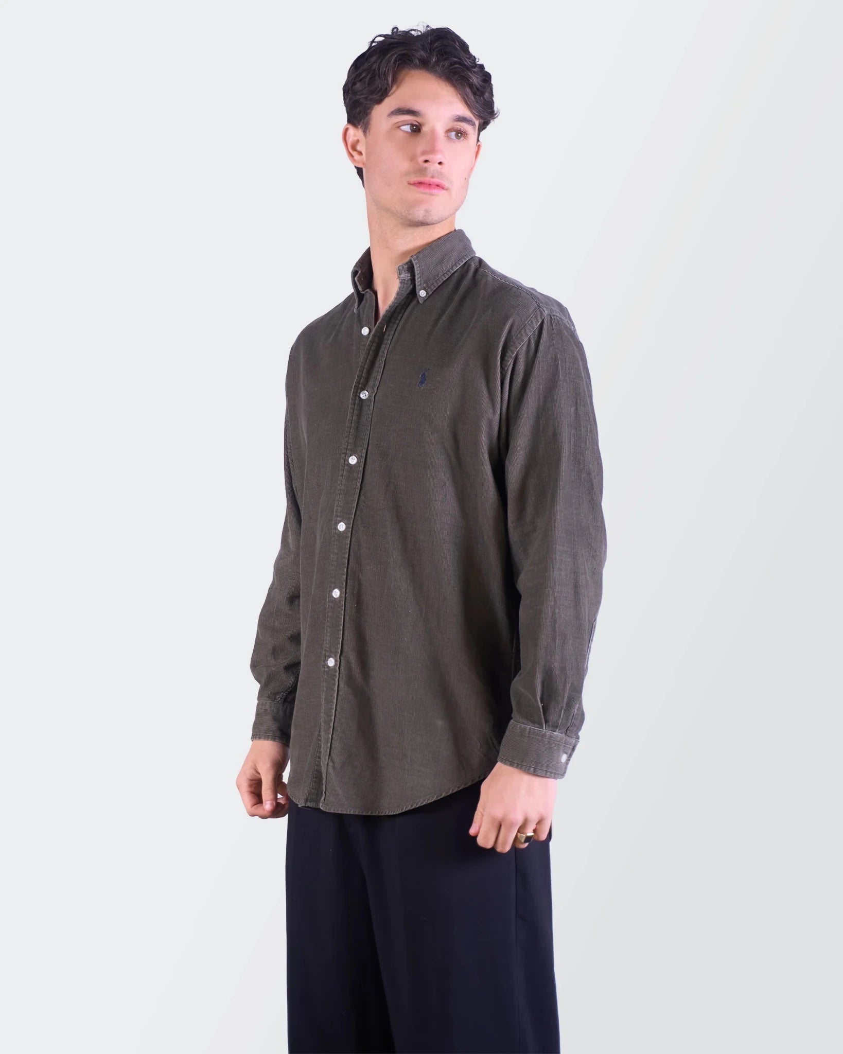 Ralph Lauren Brown Corduroy Button - Down Shirt - M