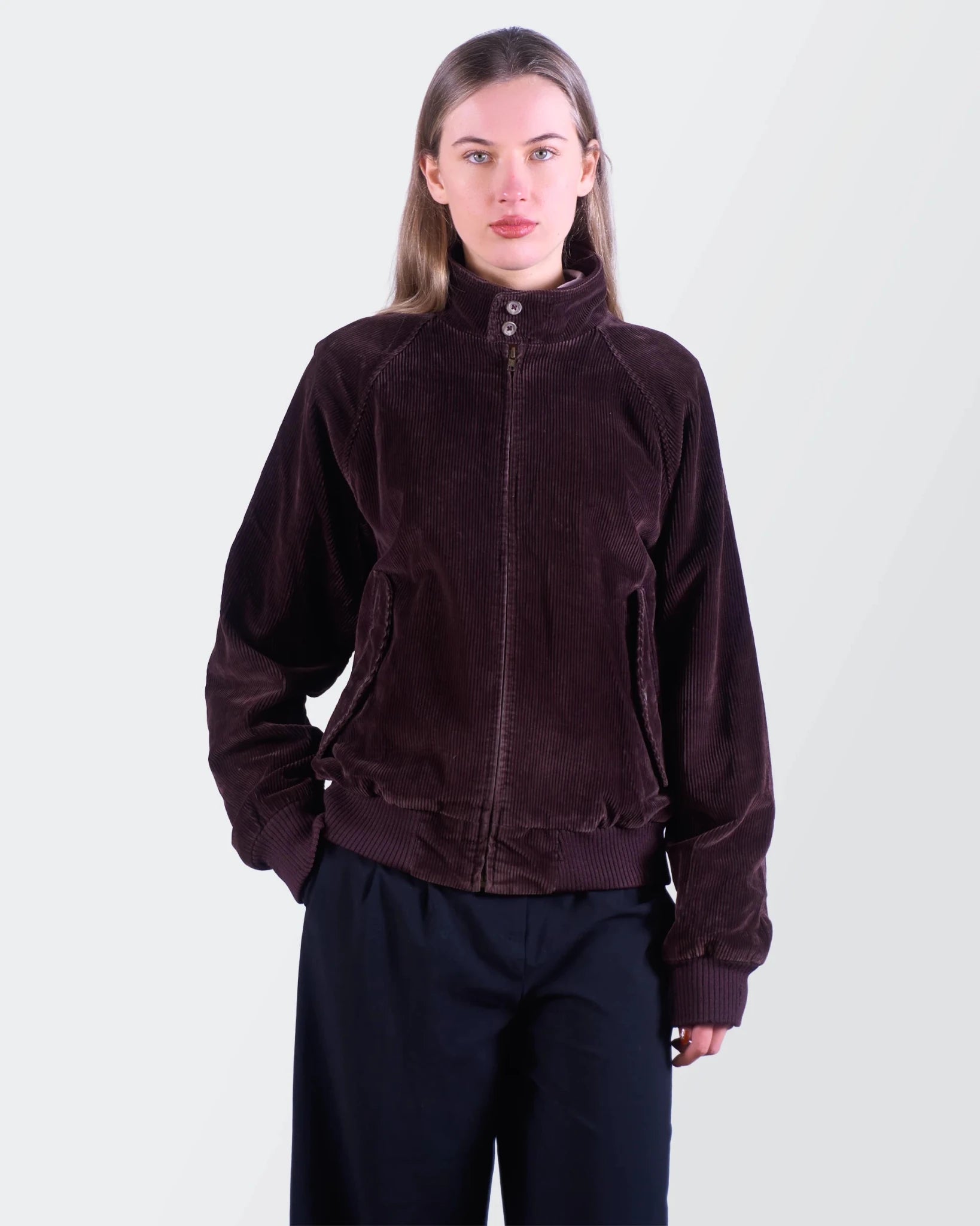 Ralph Lauren Brown Corduroy Harrington Jacket - L