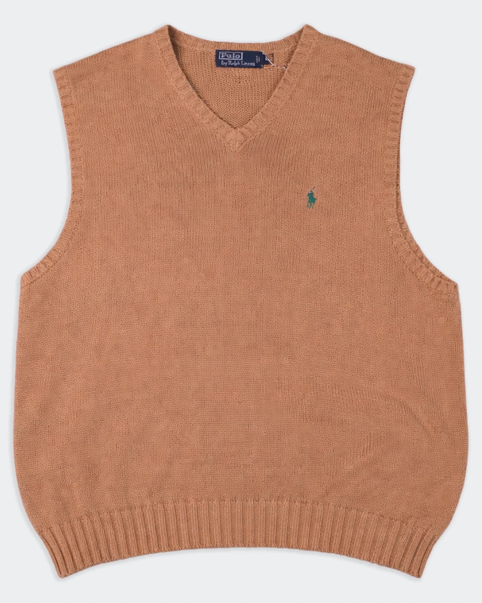 Ralph Lauren Brown Cotton Knit Vest - XL