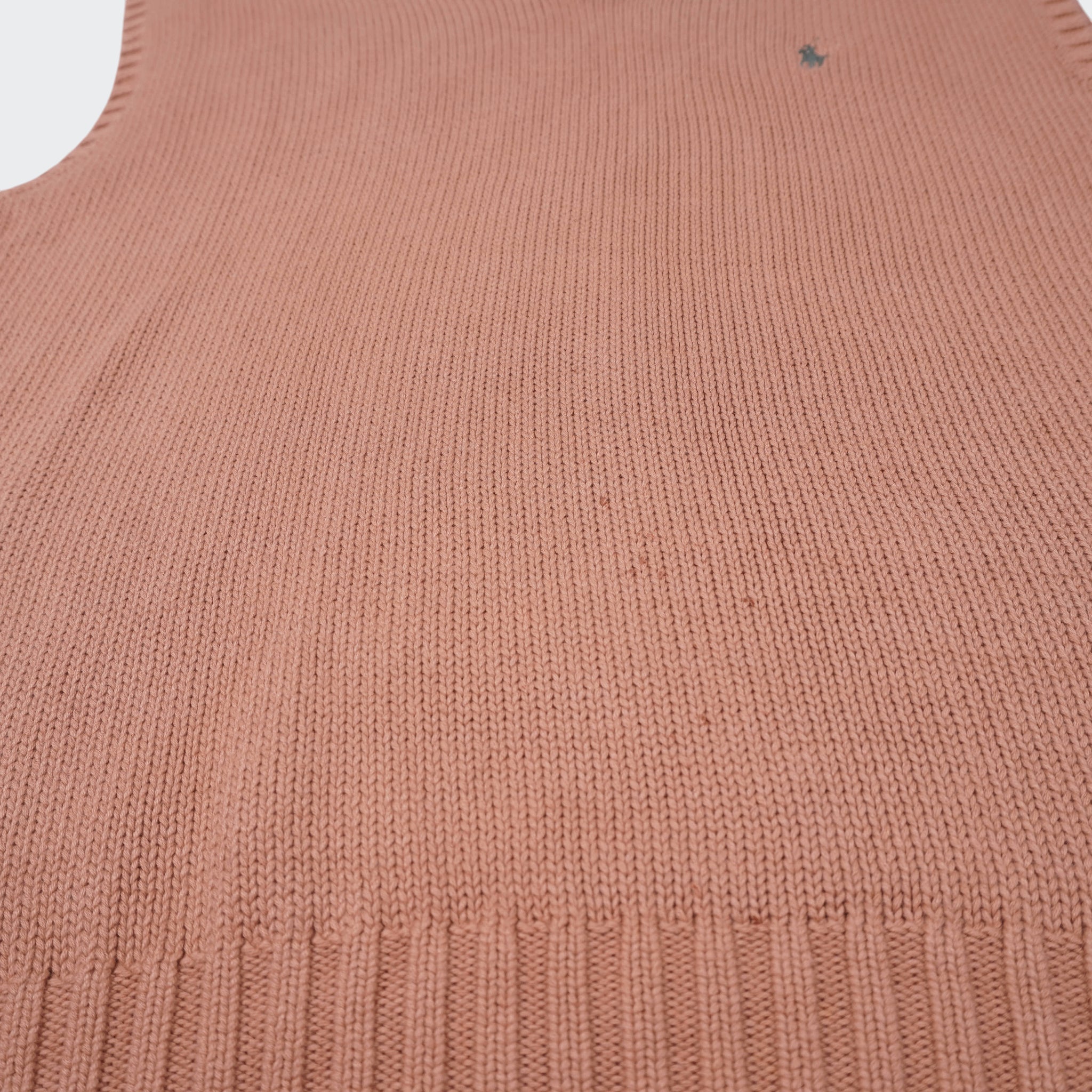 Ralph Lauren Brown Cotton Knit Vest - XL