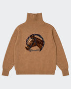 Ralph Lauren Brown Turtleneck Jumper - XL
