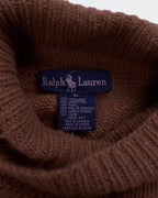 Ralph Lauren Brown Turtleneck Jumper - XL