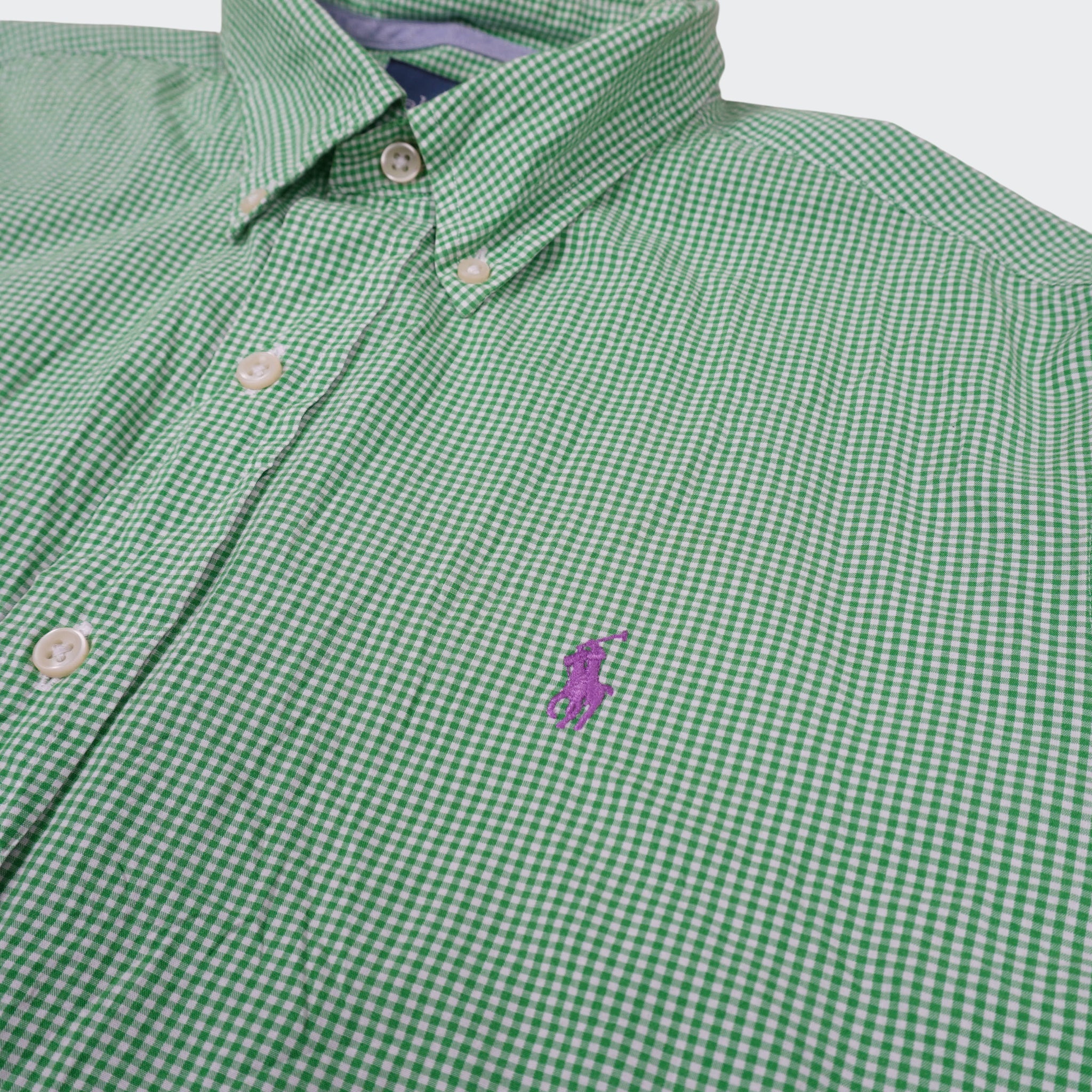 Ralph Lauren Green Cotton Button - Down Shirt - M