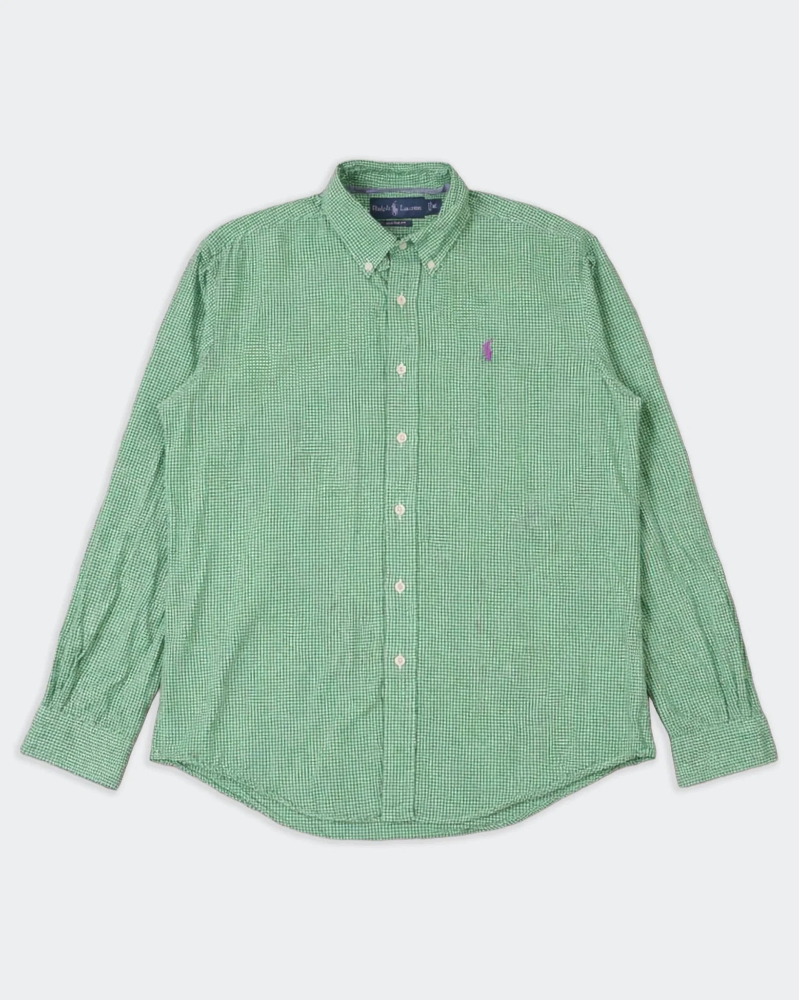 Ralph Lauren Green Cotton Button - Down Shirt - M