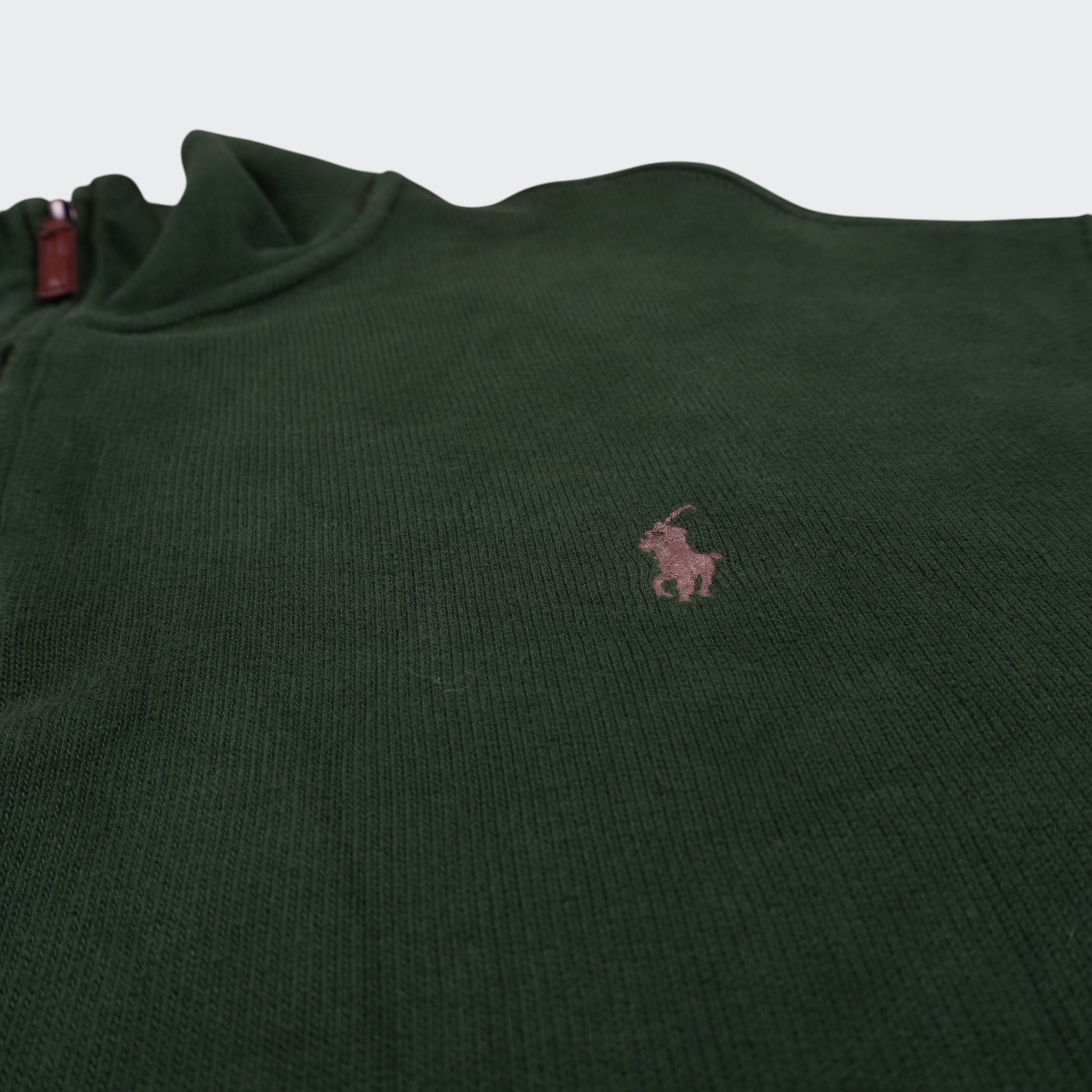 Ralph Lauren Green Half - zip Sweater - XXL