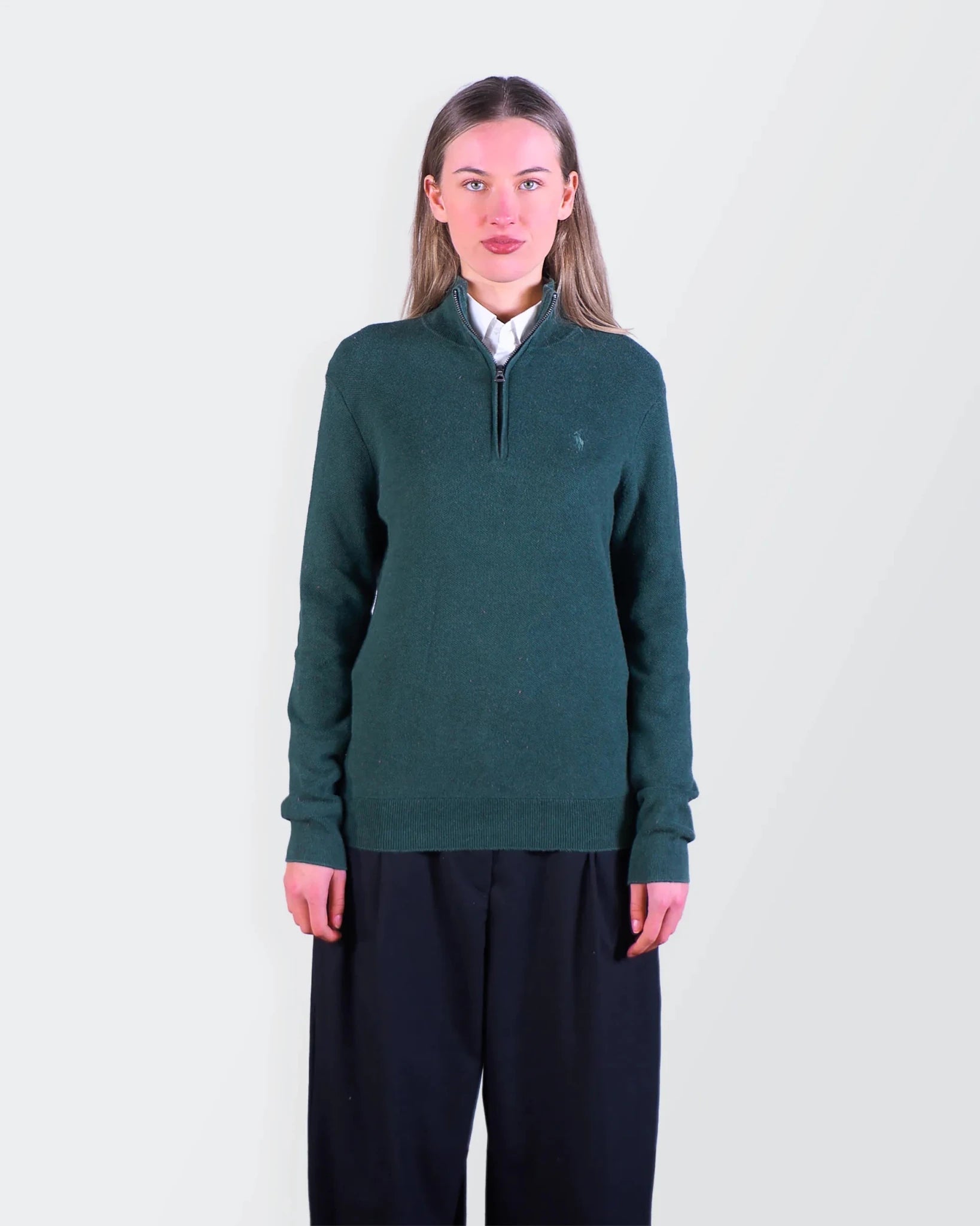 Ralph Lauren Green Quarter - zip Sweater - M