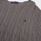 Ralph Lauren Grey Cable - Knit jumper - XXL