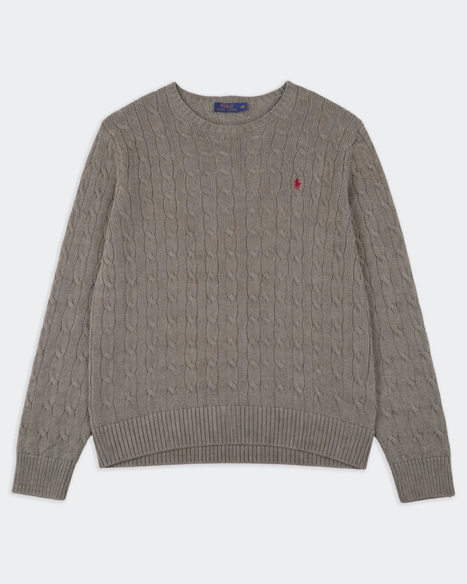 Ralph Lauren Grey Cable - Knit jumper - XXL