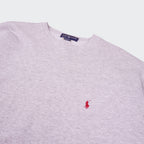 Ralph Lauren Grey Cotton Crewneck Sweater - XL