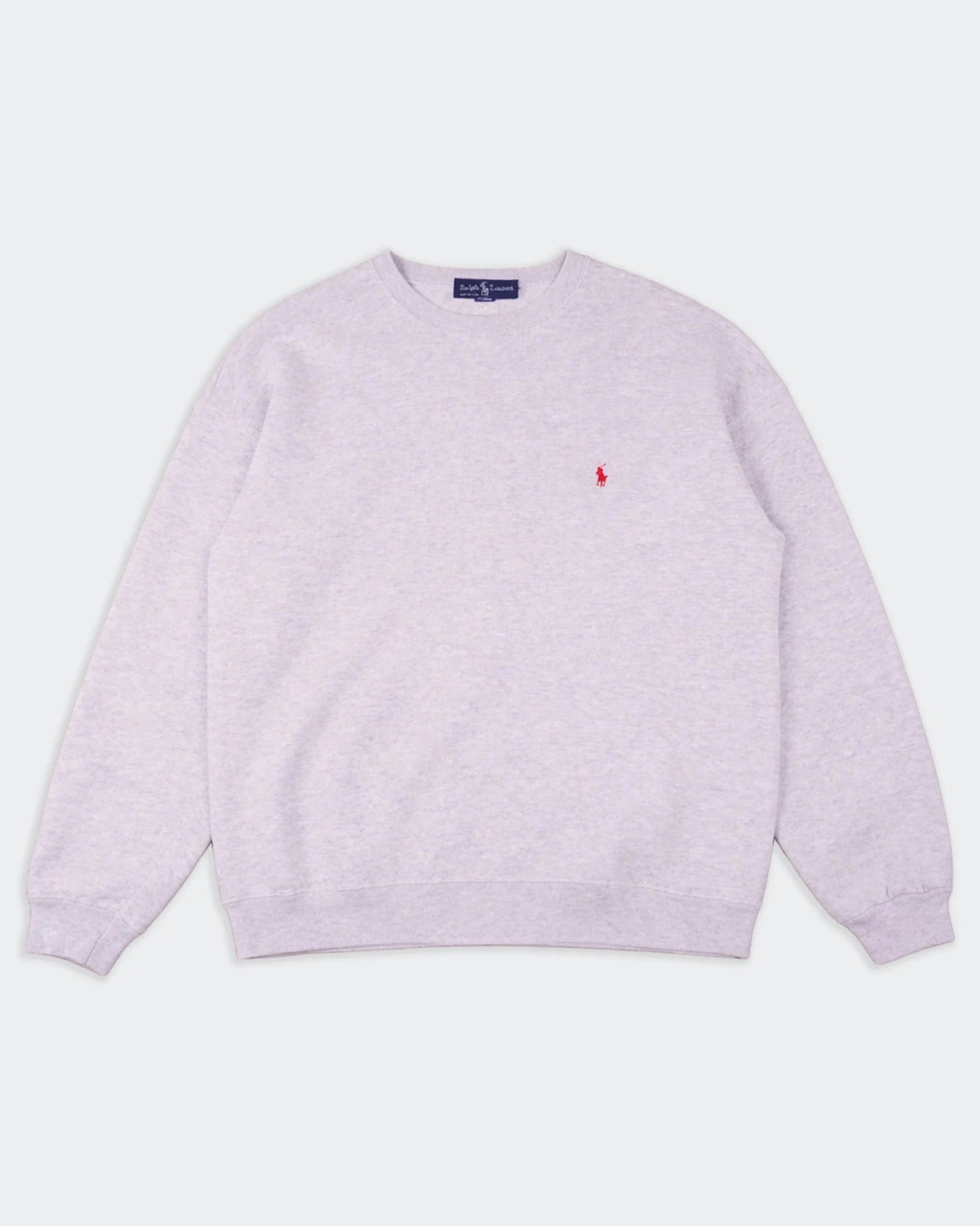 Ralph Lauren Grey Cotton Crewneck Sweater - XL