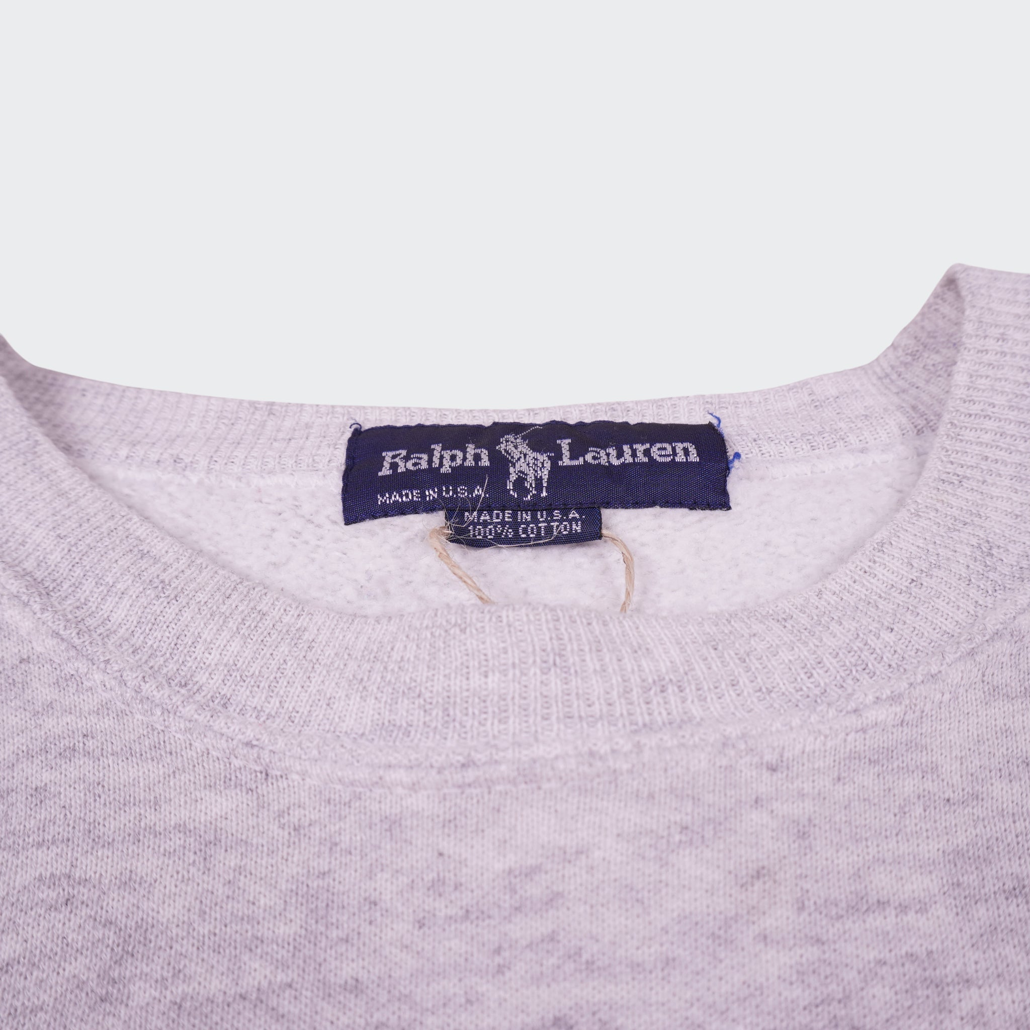 Ralph Lauren Grey Cotton Crewneck Sweater - XL