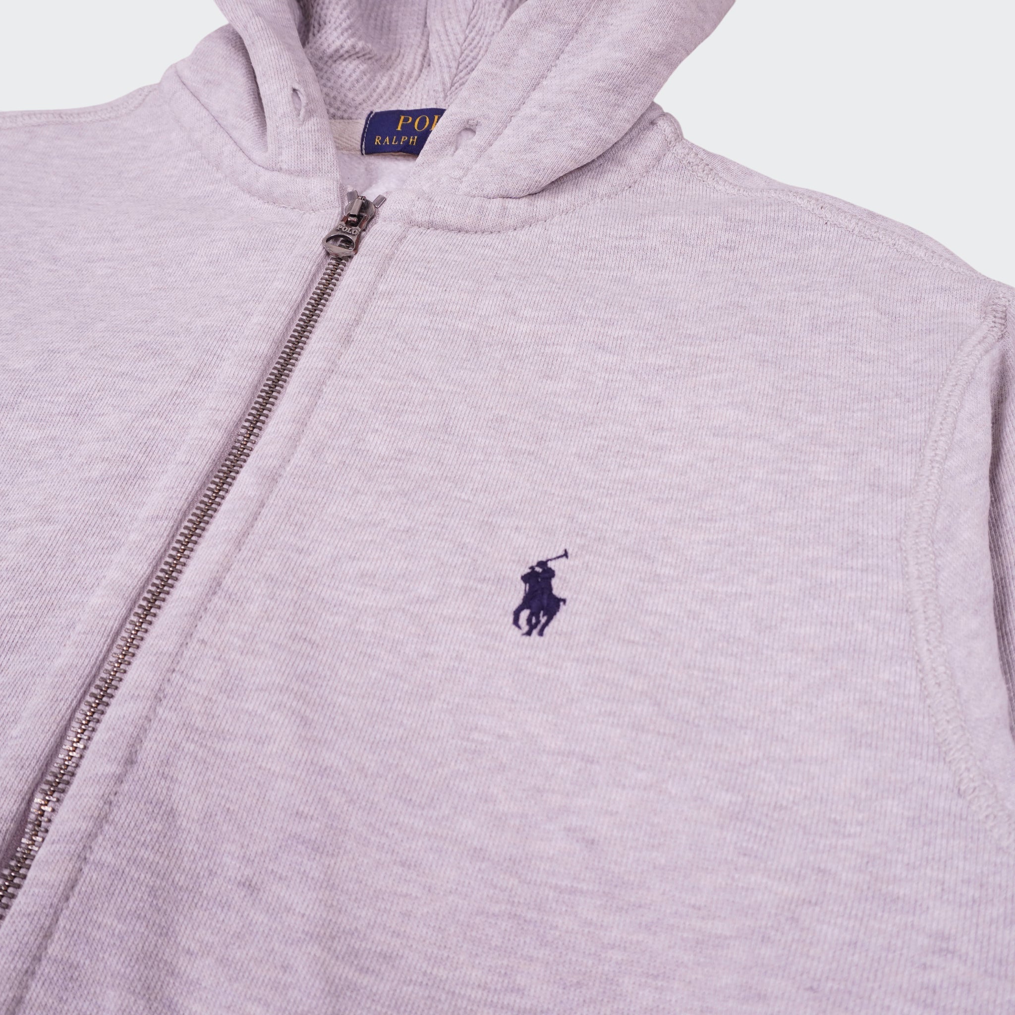 Ralph Lauren Grey Cotton Full - Zip Hoodie - S
