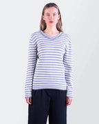 Ralph Lauren Grey Cotton V - neck Sweater - M