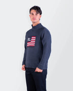 Ralph Lauren Grey Flag Turtleneck Sweater M
