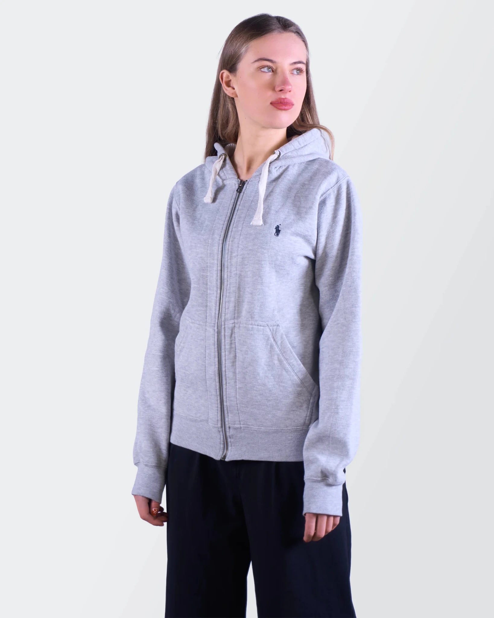 Ralph Lauren Grey Full - Zip Hoodie - M