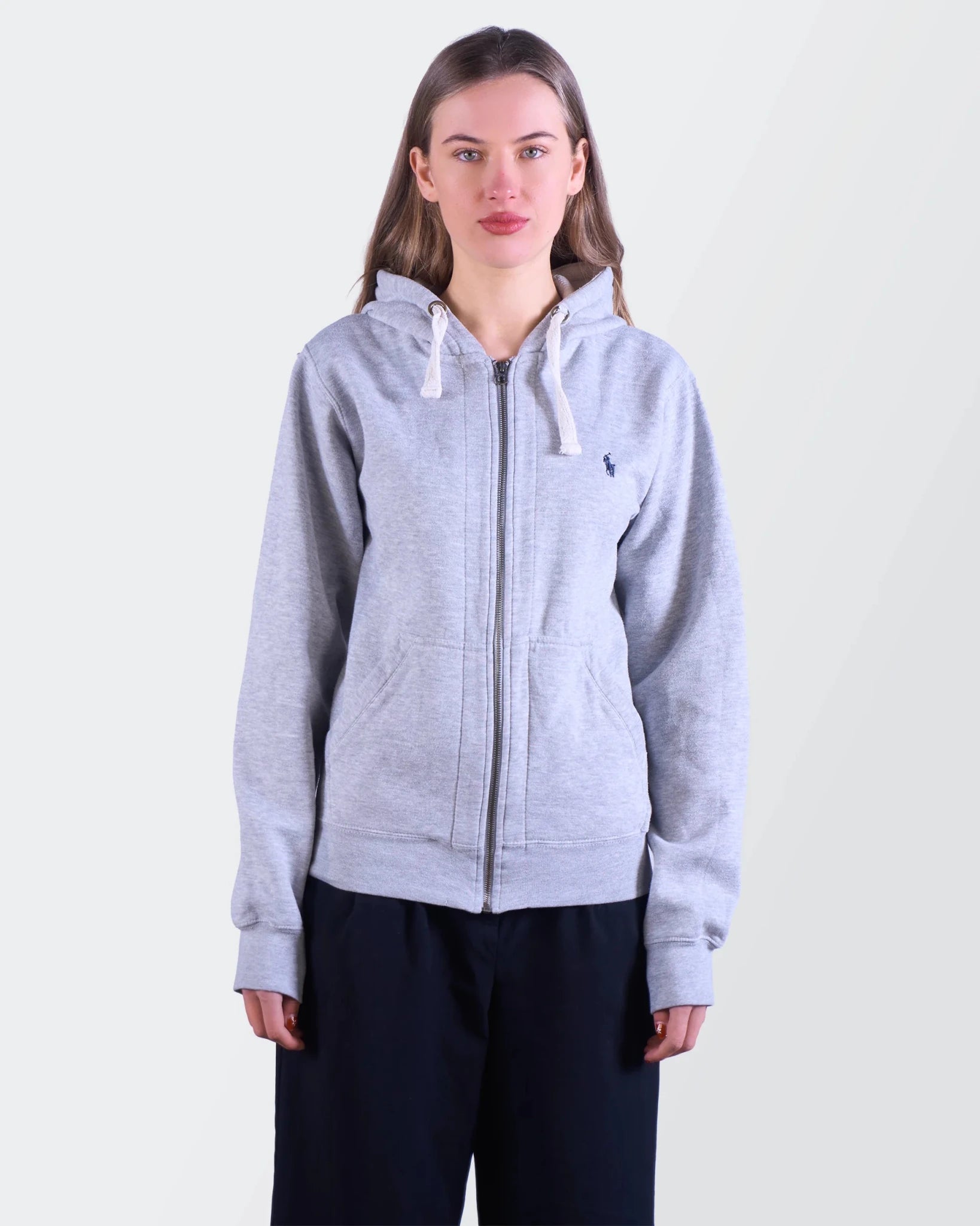Ralph Lauren Grey Full - Zip Hoodie - M