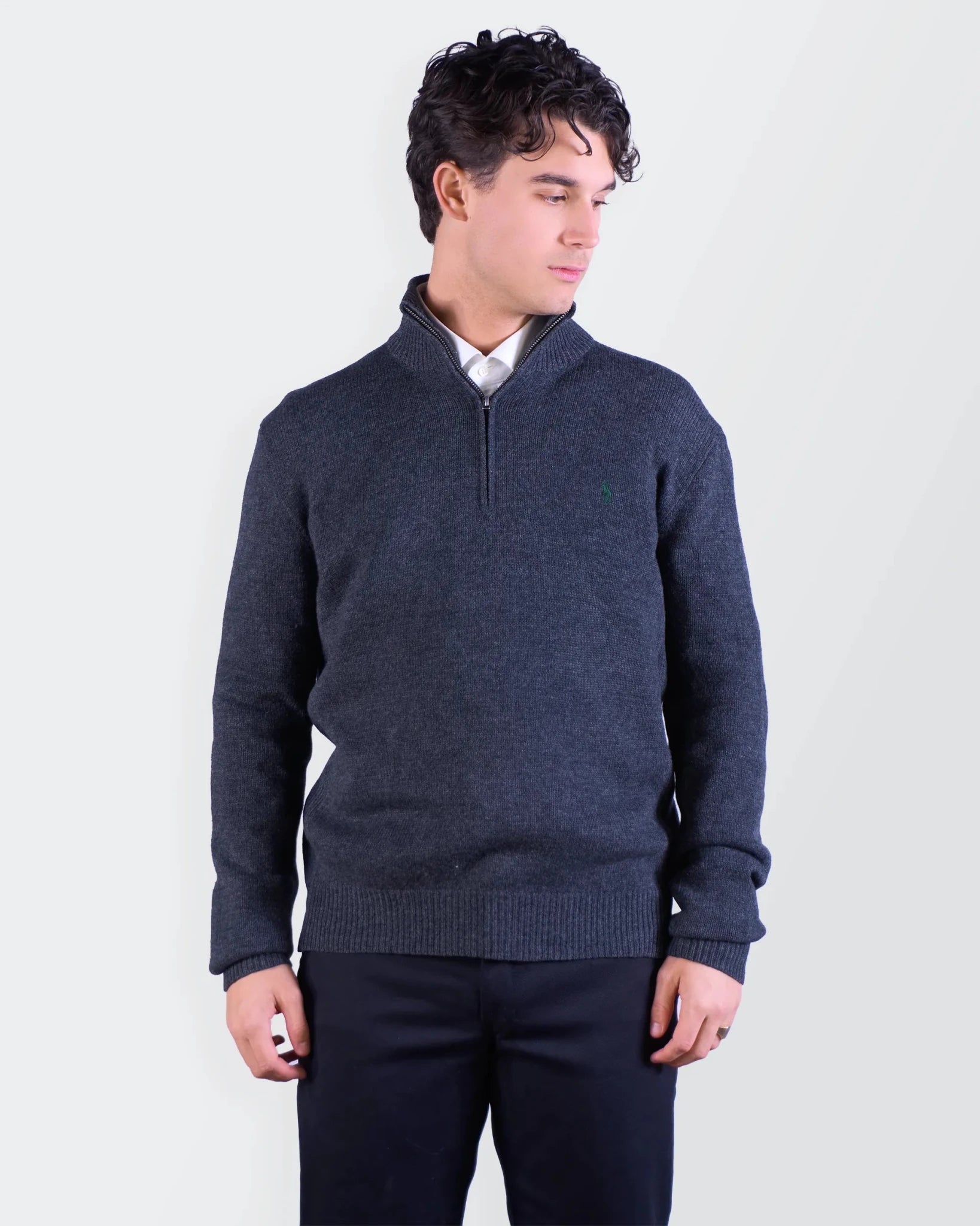Ralph Lauren Grey Quarter - zip Sweater - L