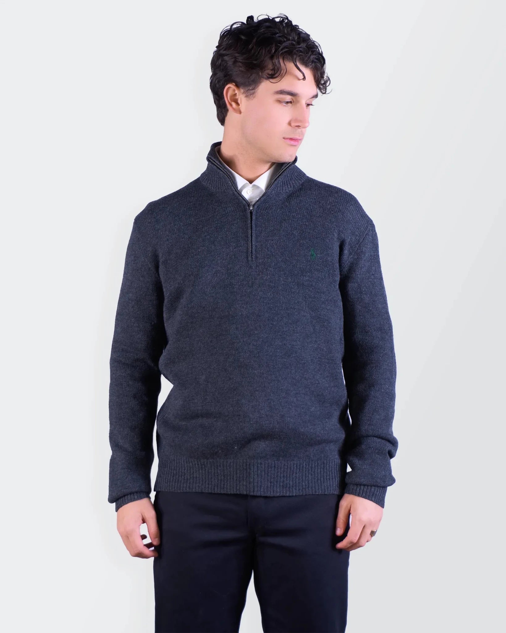 Ralph Lauren Grey Quarter - zip Sweater - L