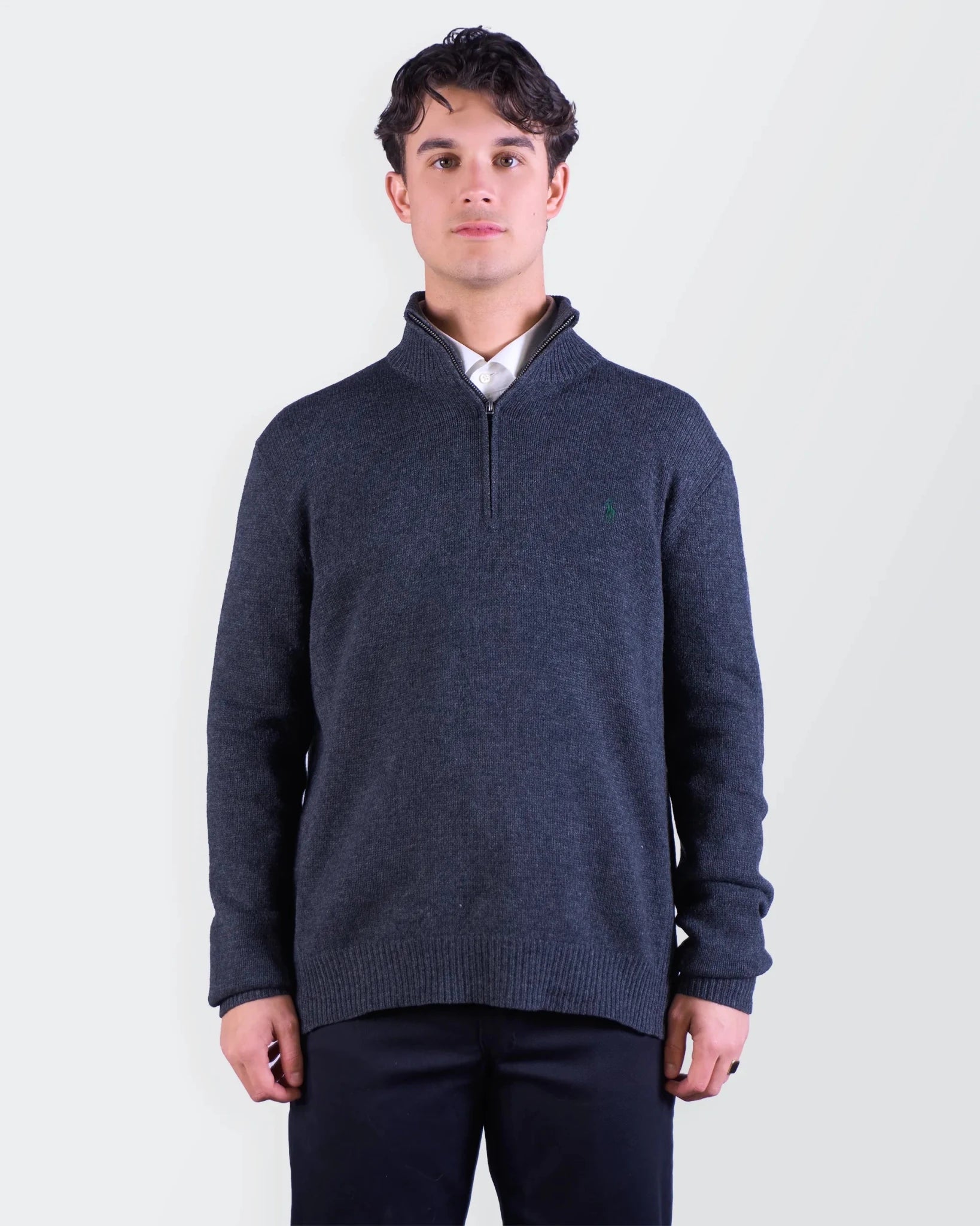 Ralph Lauren Grey Quarter - zip Sweater - L
