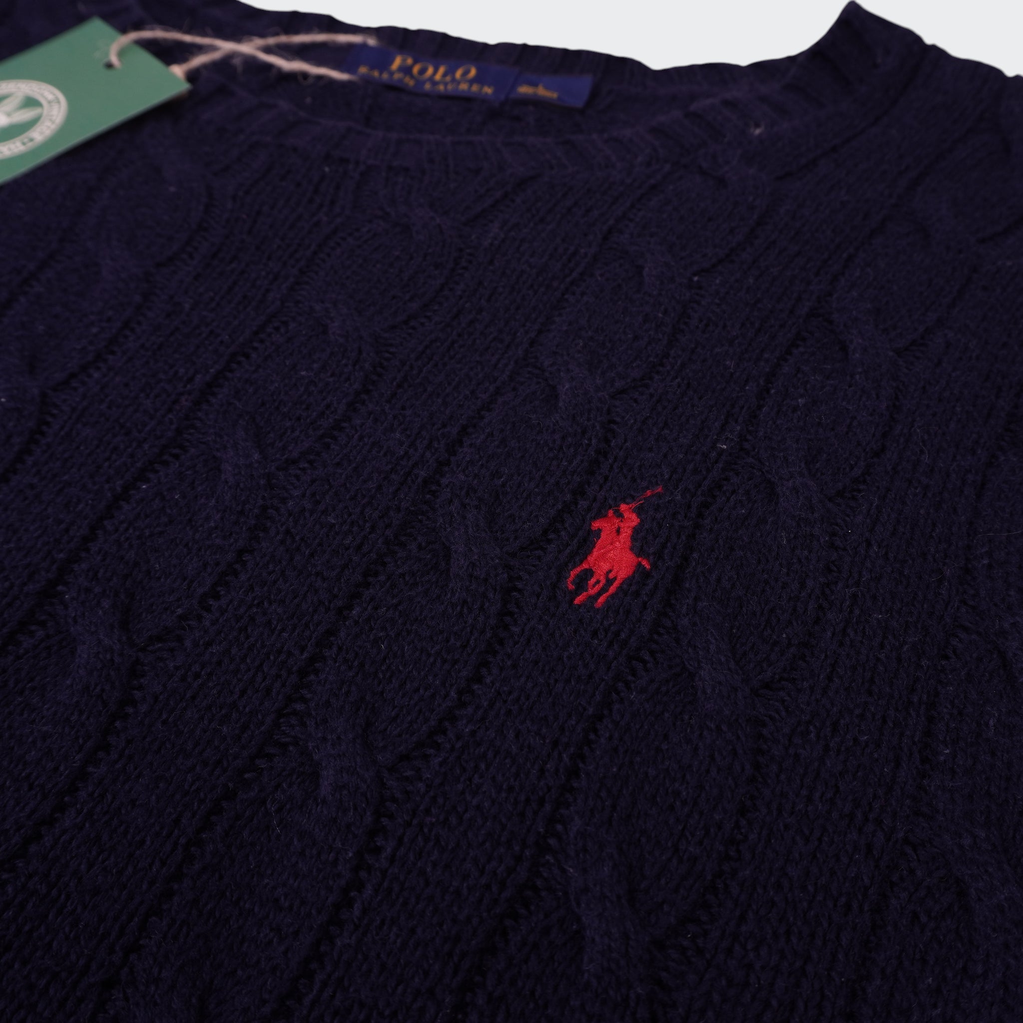 Ralph Lauren Navy Cable - Knit jumper - L