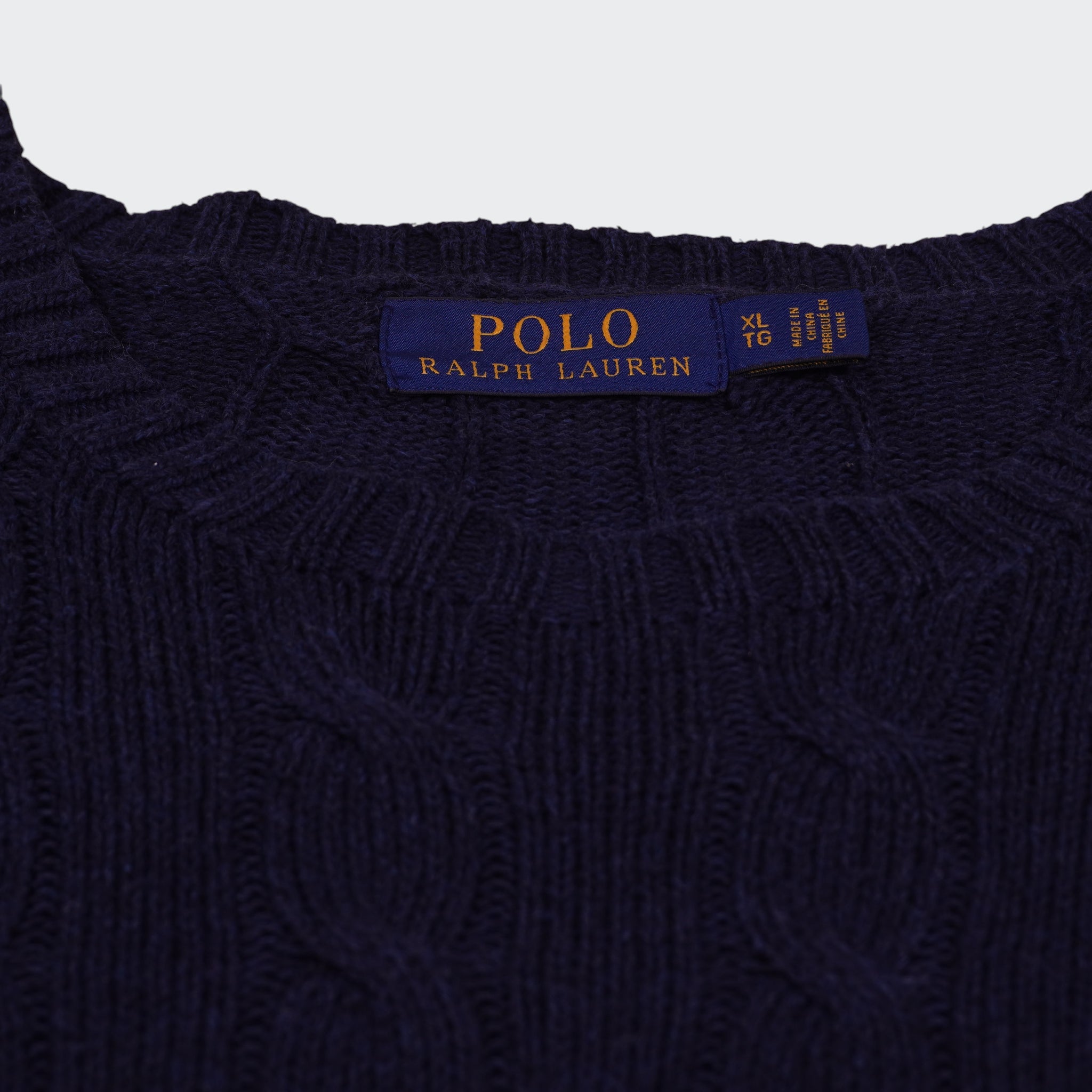 Ralph Lauren Navy Cable - Knit jumper - XL