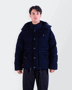 Ralph Lauren Navy Corduroy Down Jacket - L